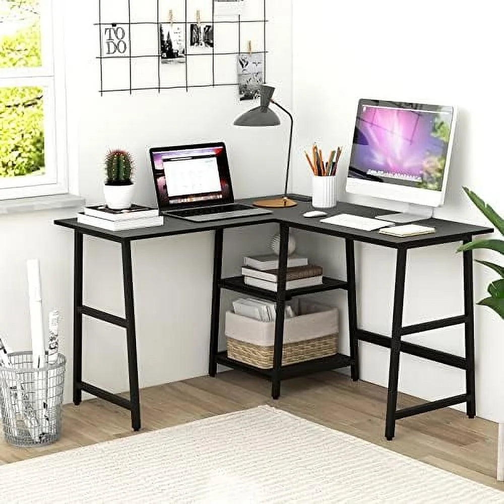 L Shaped Computer Desk with Outlets & USB Ports O4411