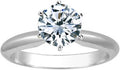 1.00 Ct Round Cut White Diamond Solitaire Ring 14K White Gold Plated 925 Sterling Silver N27706