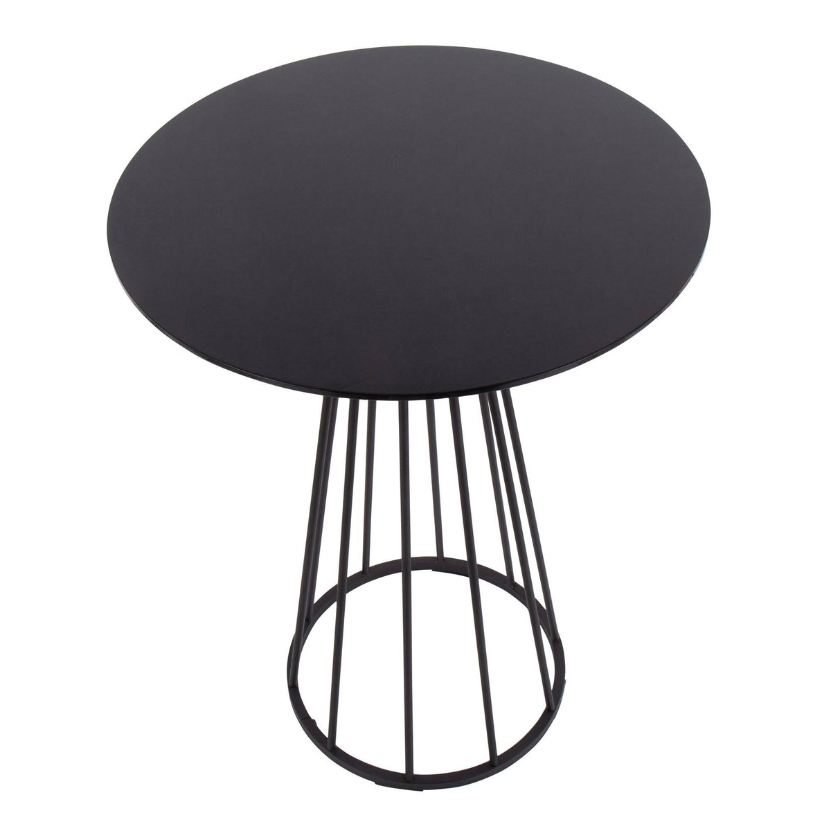 Black Wood Chrome Counter Height Table N925