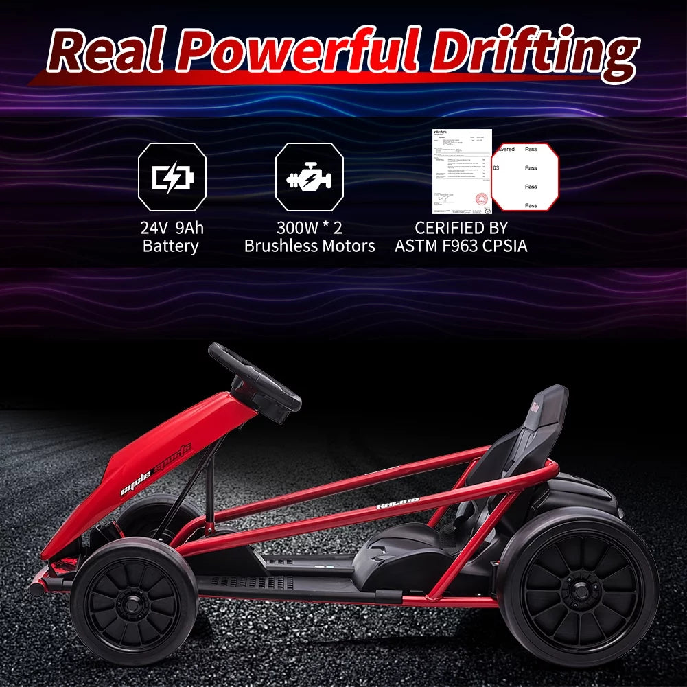 24V Electric Drifting Go Kart for Kids A860