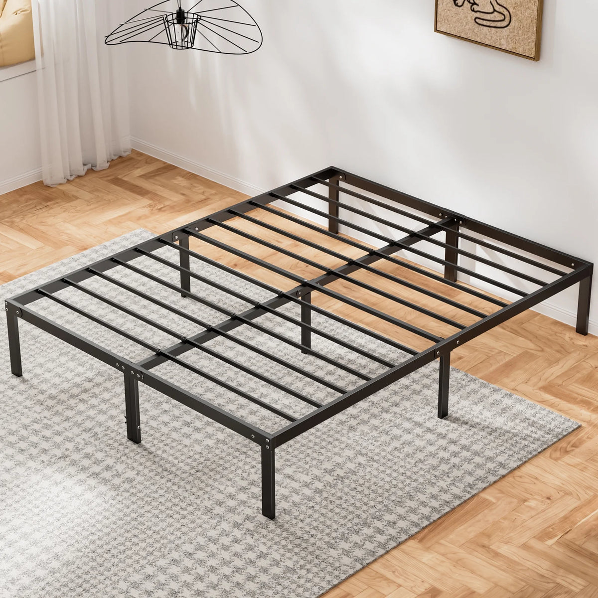 Queen Metal Platform Bed Frame H161038