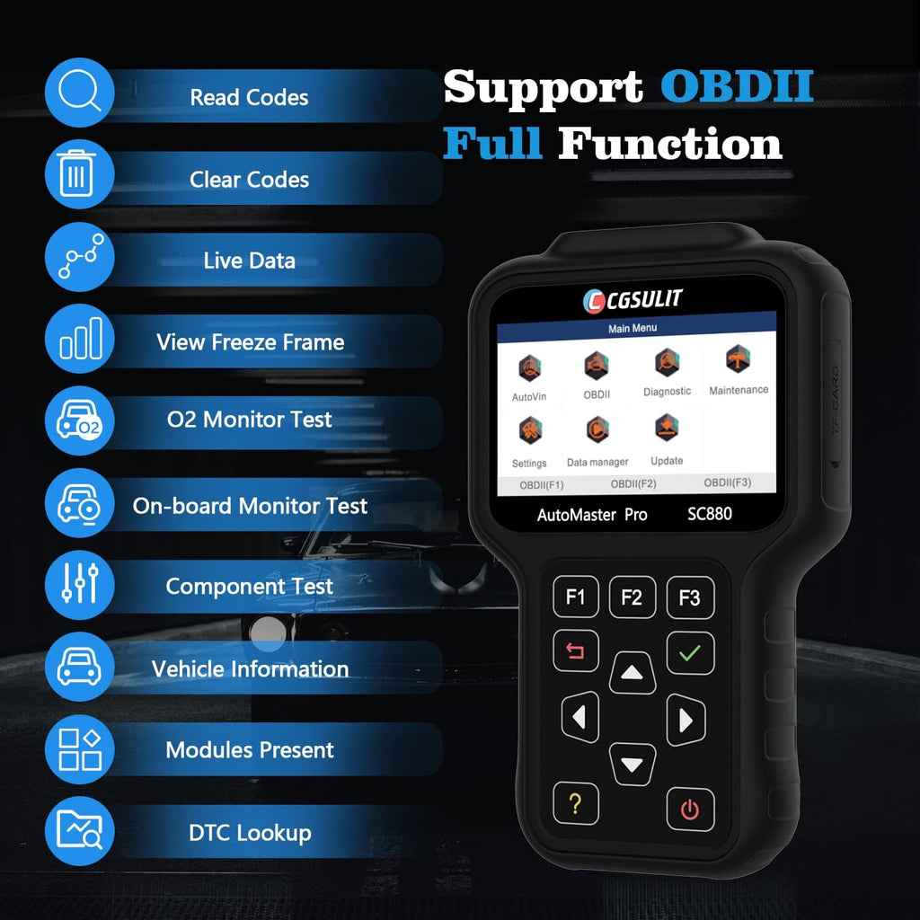 OBD2 Diagnostic Scanner with EPB ABS SAS SRS Reset V348