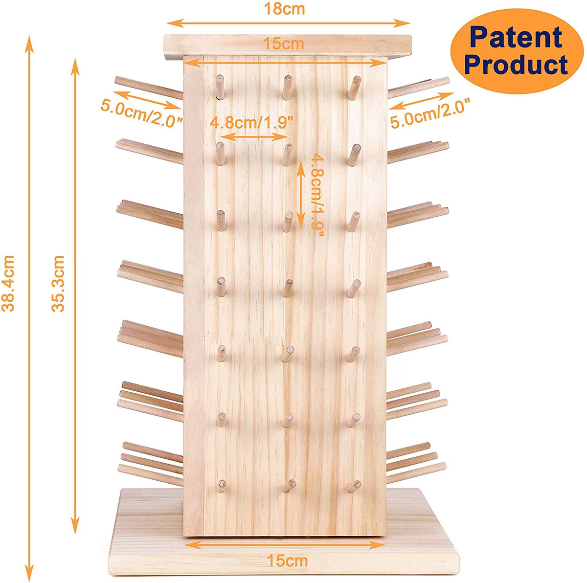 84 Spools Wooden Thread Rack I99491