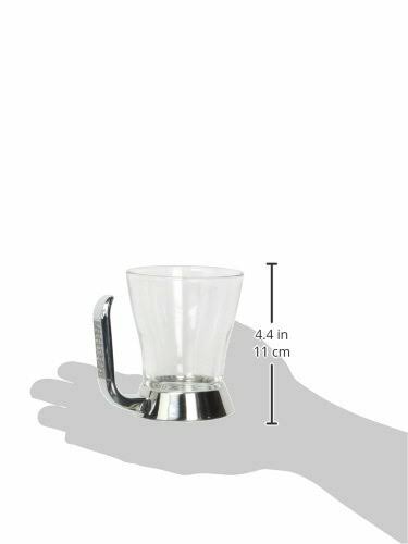 6 Stainless Steel Glass Tea Cups Q95682