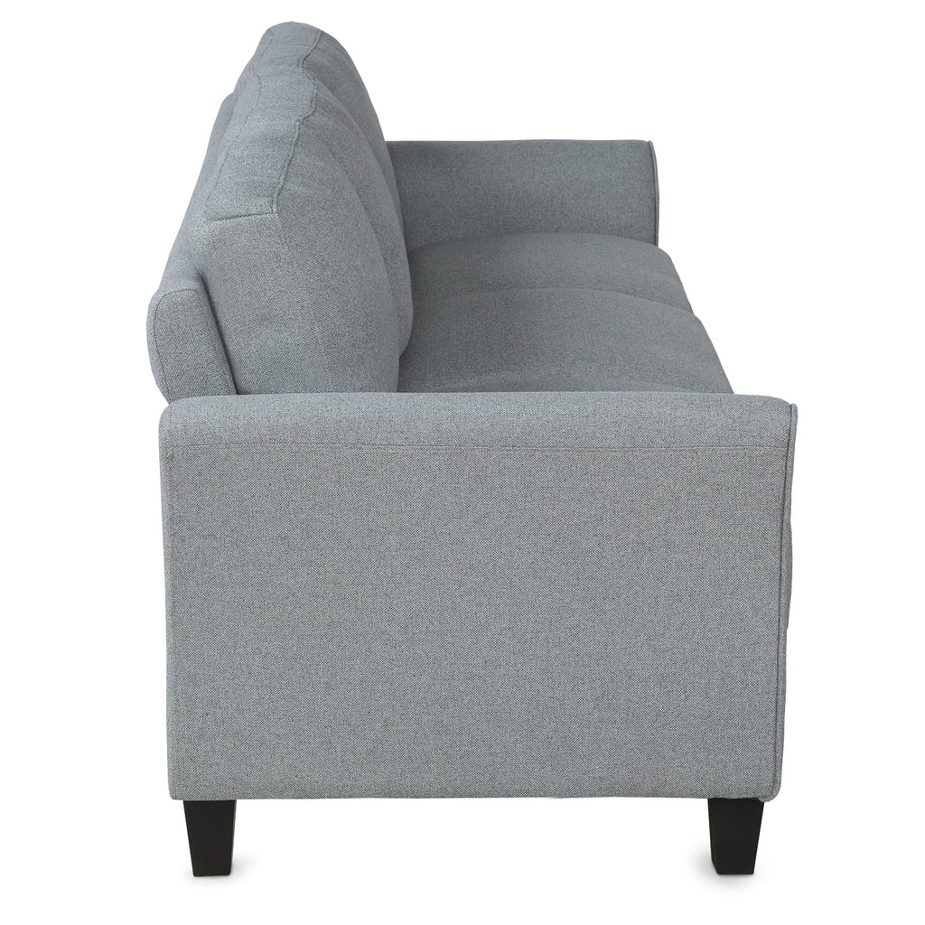 Gray Linen 3-Seat Sofa D420