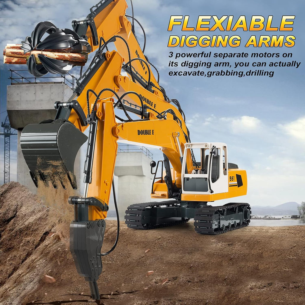 17 Channel 3 in 1 RC Excavator Toy with Working Lights O512