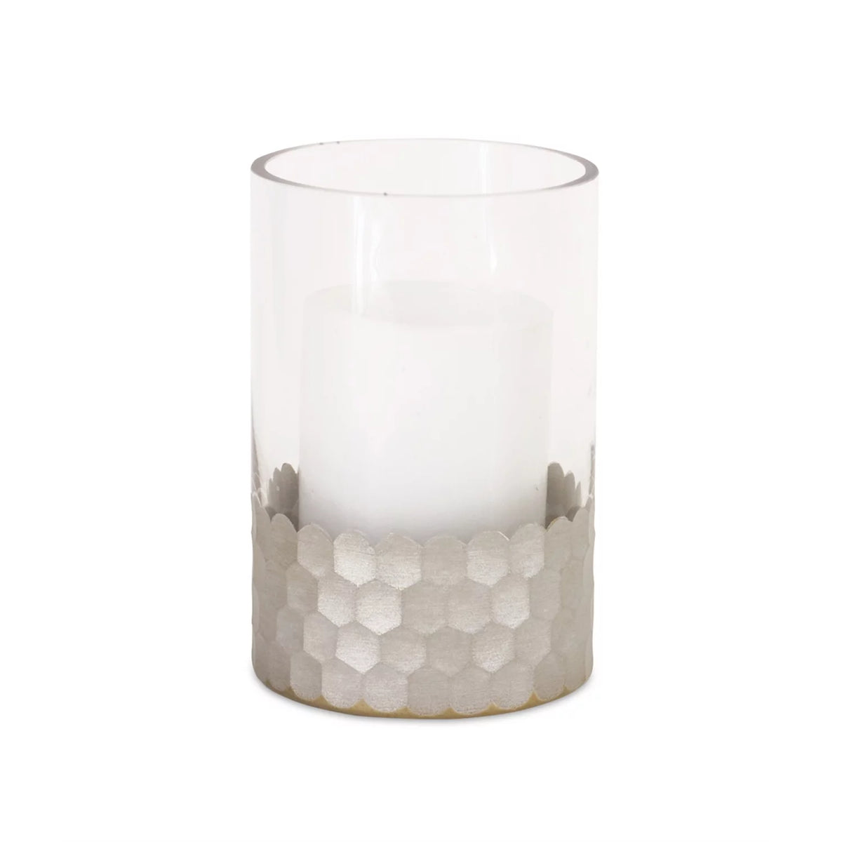 Honeycomb Glass Candle Holder Set of 2 T1843