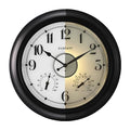 Illuminated Outdoor Clocks Waterproof 18 inch with Smart Sensor, Large Outdoor Clock with Thermometer & Hygrometer, Oil Rubbed Bronze Black Z769407