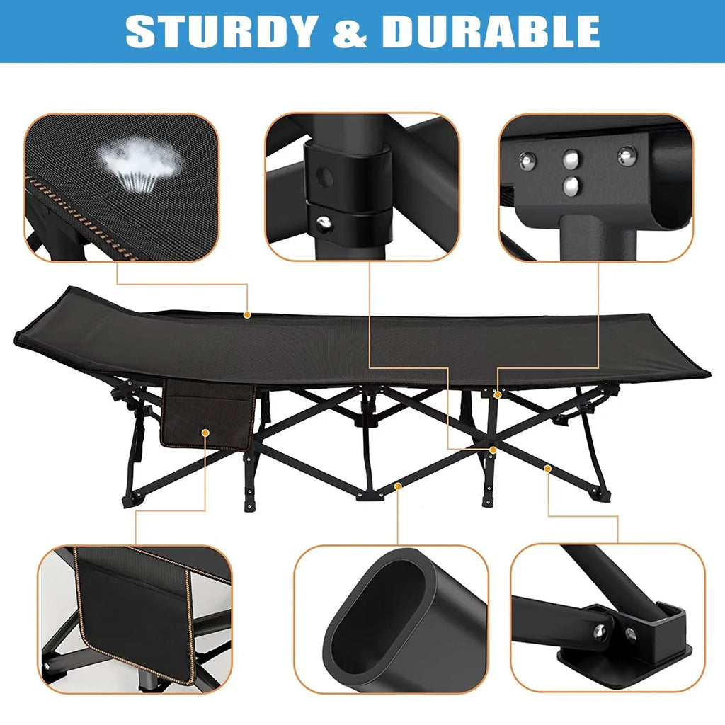 2 Pack Oversized Portable Folding Bed with Mattress and Carry Bag G51098
