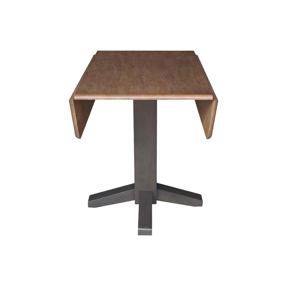 36" Solid Wood Square Dual Drop Leaf Dining Table O500