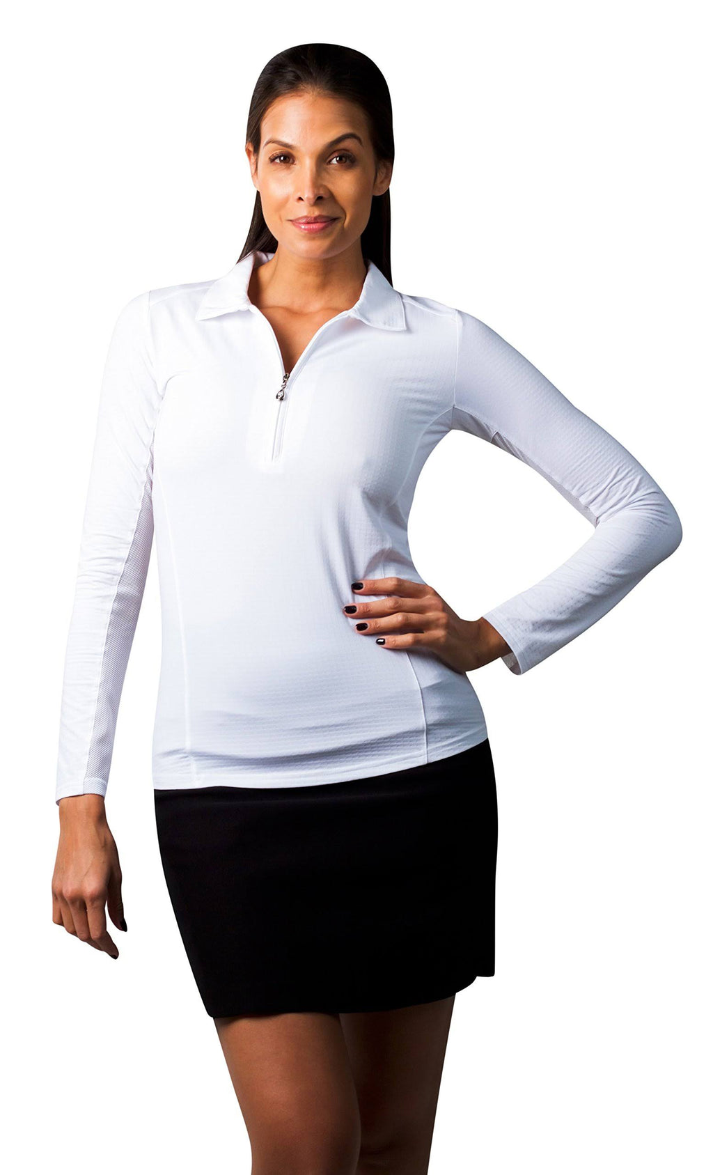 White XL Zip Mock G73771