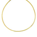 14K Sterling Silver Diamond Cut Omega Necklace with Lobster Clasp B732670
