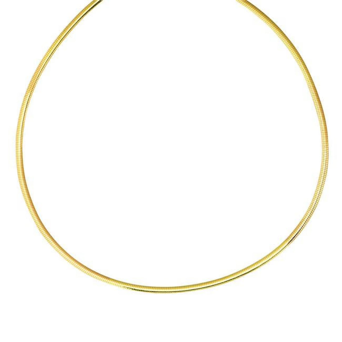 14K Sterling Silver Diamond Cut Omega Necklace with Lobster Clasp B732670