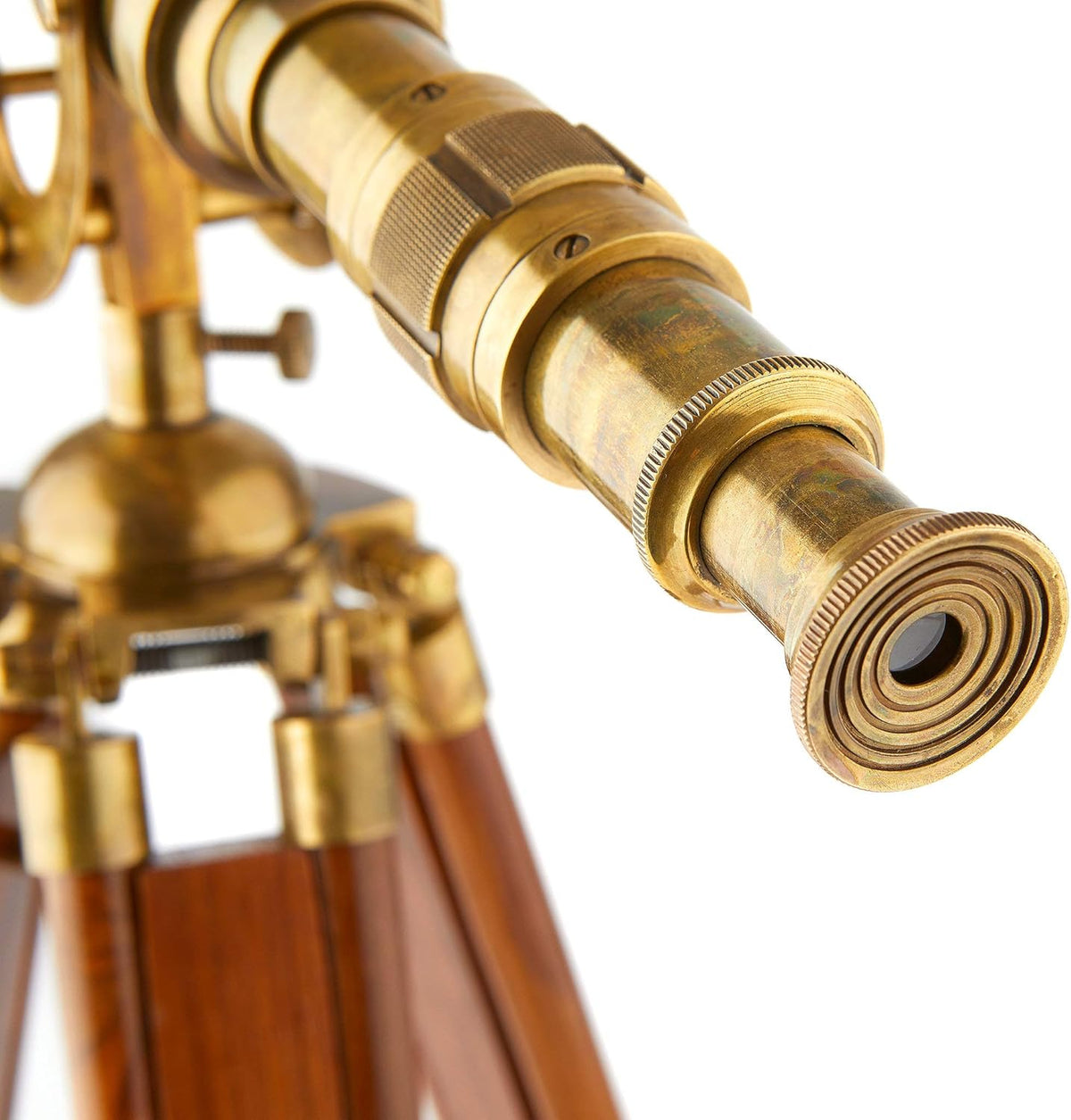 Handcrafted 27 inches Tall Nickel Plated Brass Nautical Telescope H54501