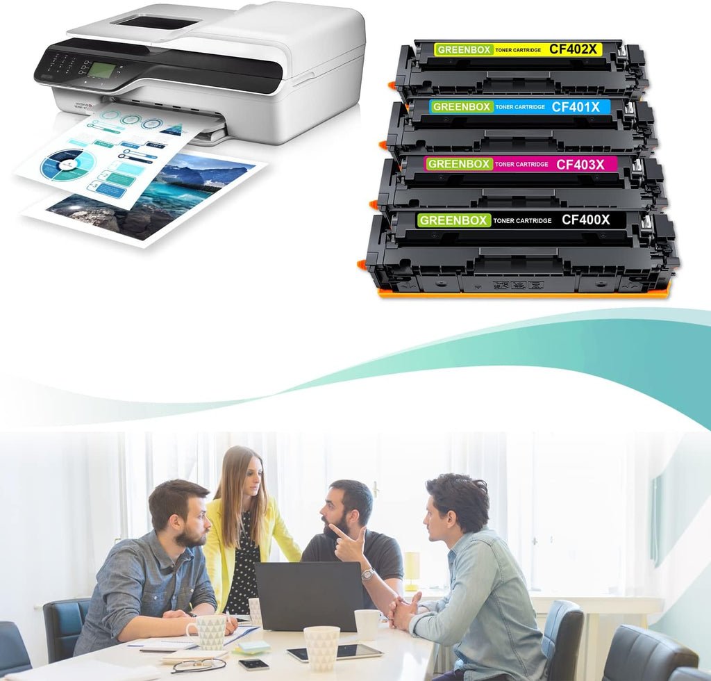 Compatible Toner Cartridge for HP 201X 201A CF400X CF401X CF402X CF403X CF400A (1 Black 1 Cyan 1 Magenta 1 Yellow) X956256
