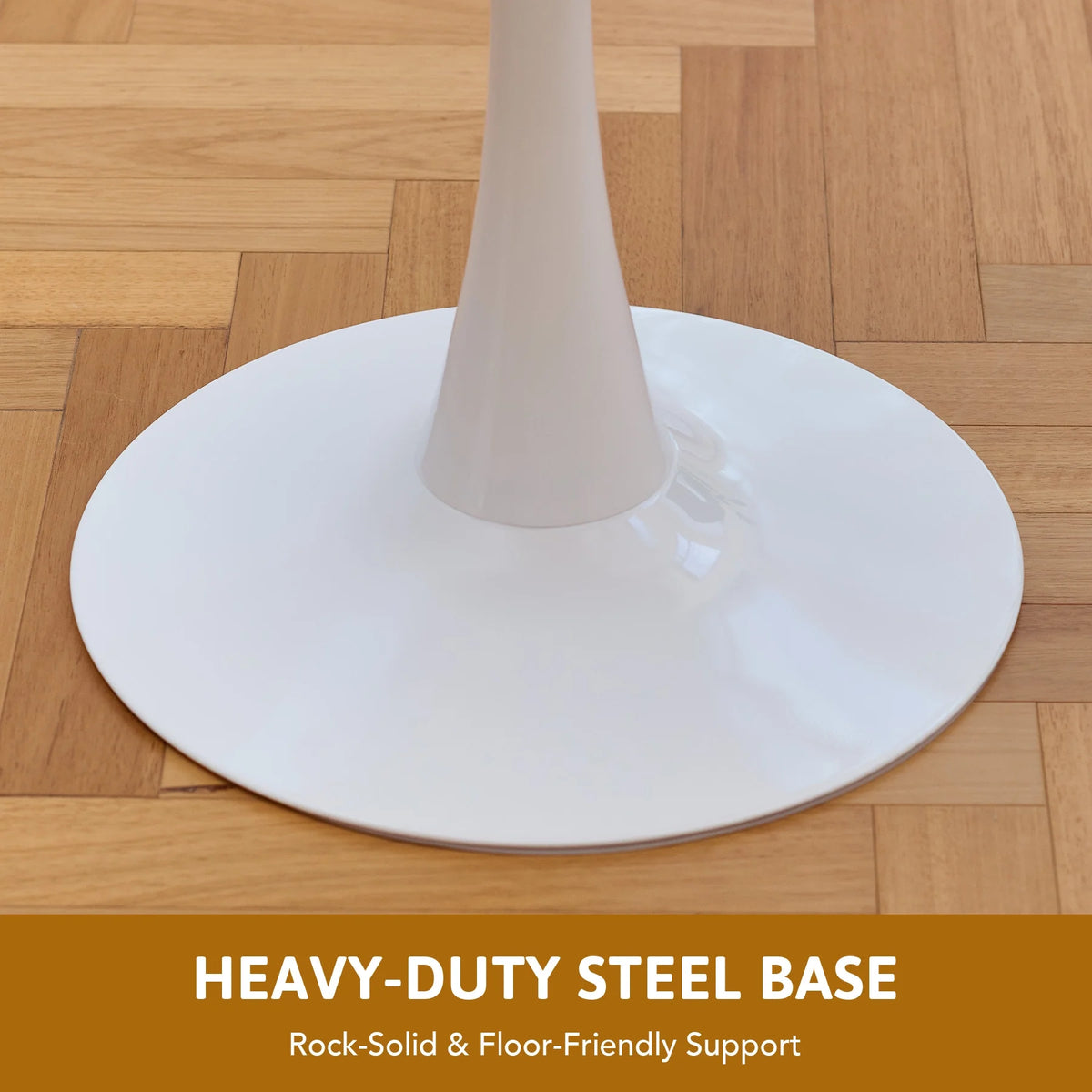 Round Dining Table 32" White Steel Pedestal T70485