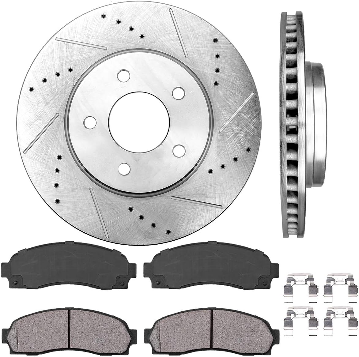 296 mm Brake Disc Rotors + Ceramic Brake Pads + Hardware O473