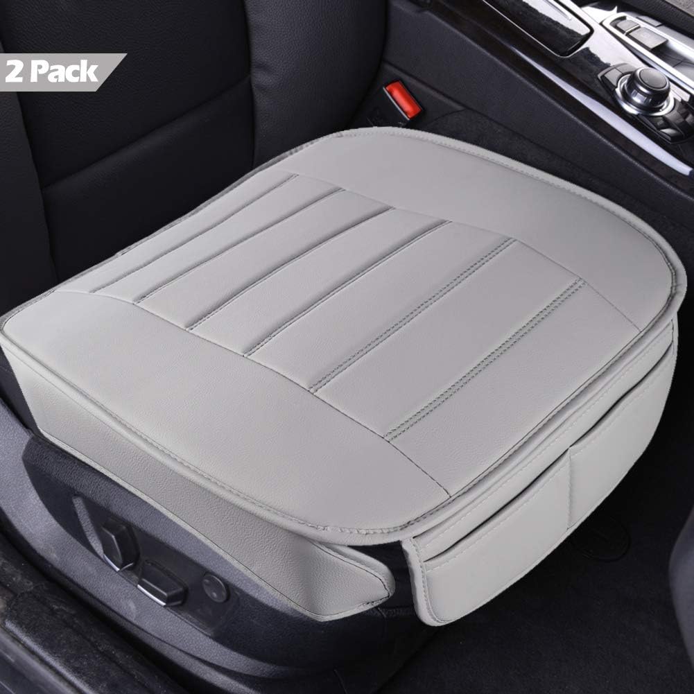 Black PU Leather Car Front Seat Covers 2 Pack M1653