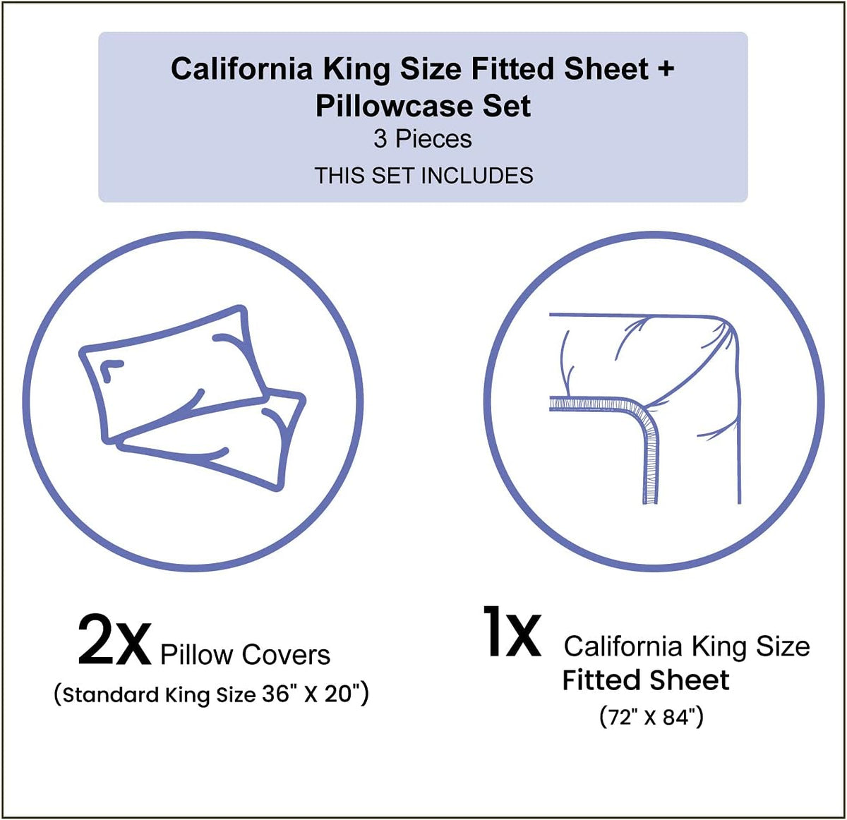 Tan and Caramel 3 Piece Fitted Sheet and Pillow Sham Set S65193