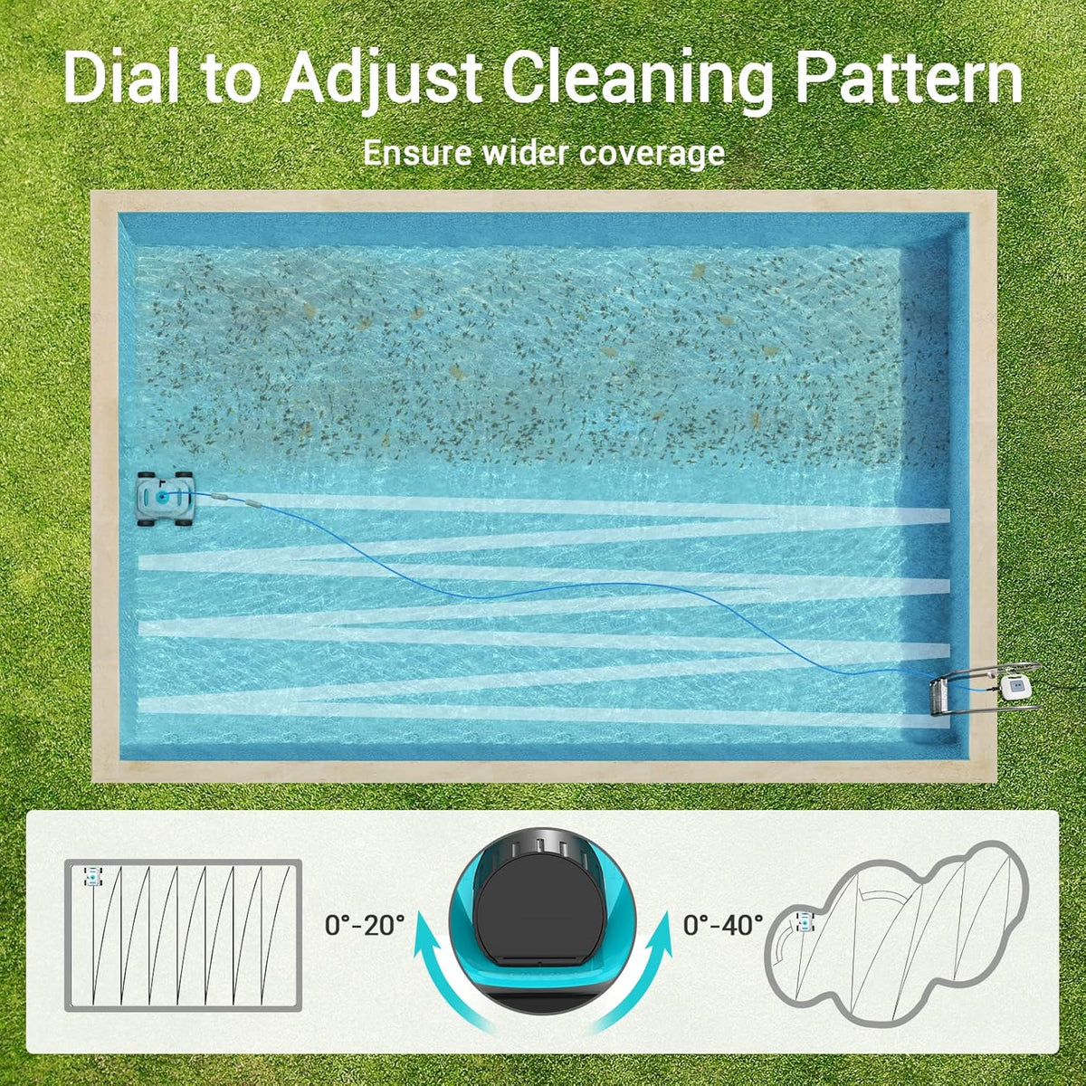 Robotic Pool Cleaner for Above Ground Pools up to 33 Feet Z618516