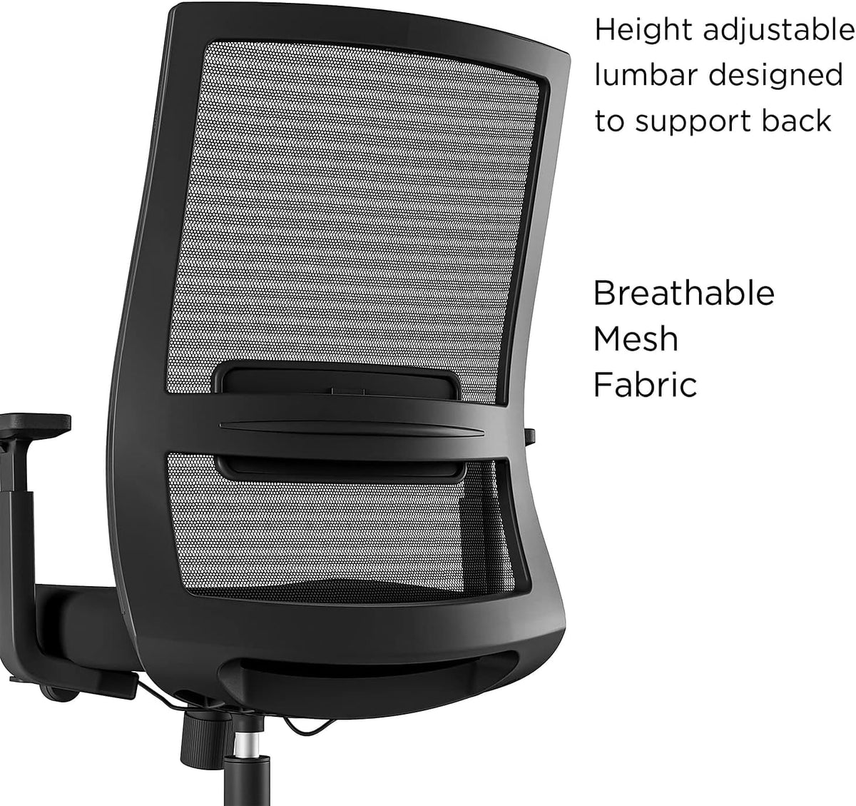 Black Fabric Mesh Swivel Task Chair, 2/Pack Y67904