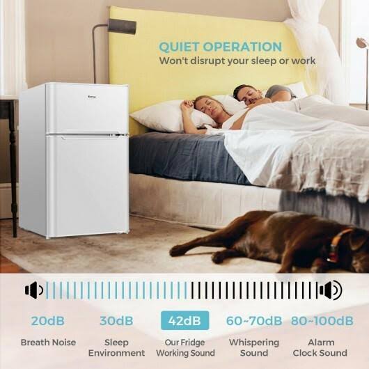 White Compact Refrigerator with Freezer S228052