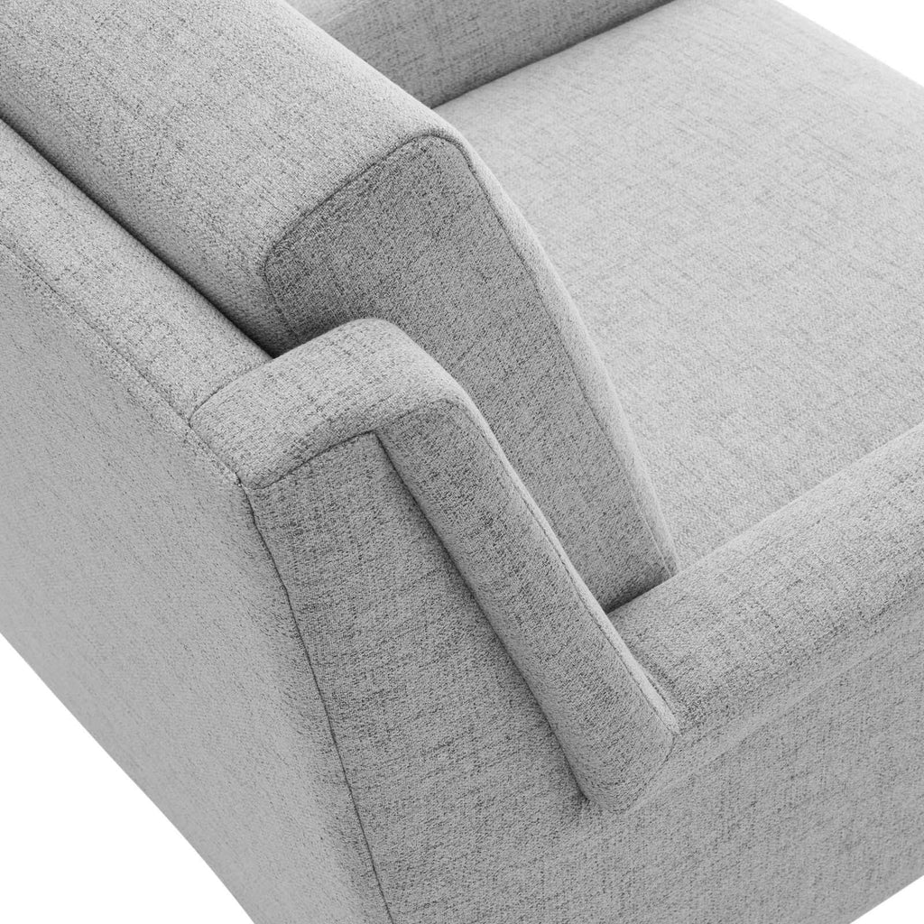 Fabric Armchair Black Gray U1009