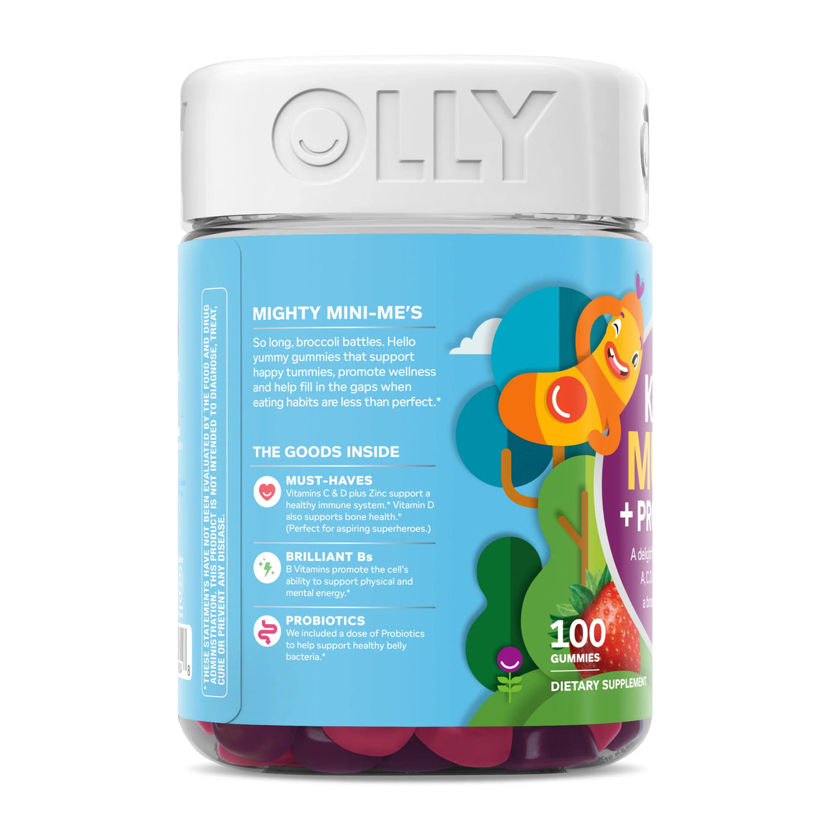 Kids Multivitamin Probiotic Gummy, Berry, 100 Ct W67229