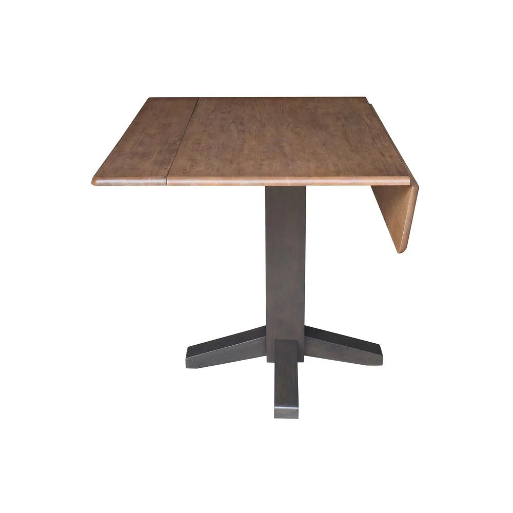 36" Solid Wood Square Dual Drop Leaf Dining Table O500