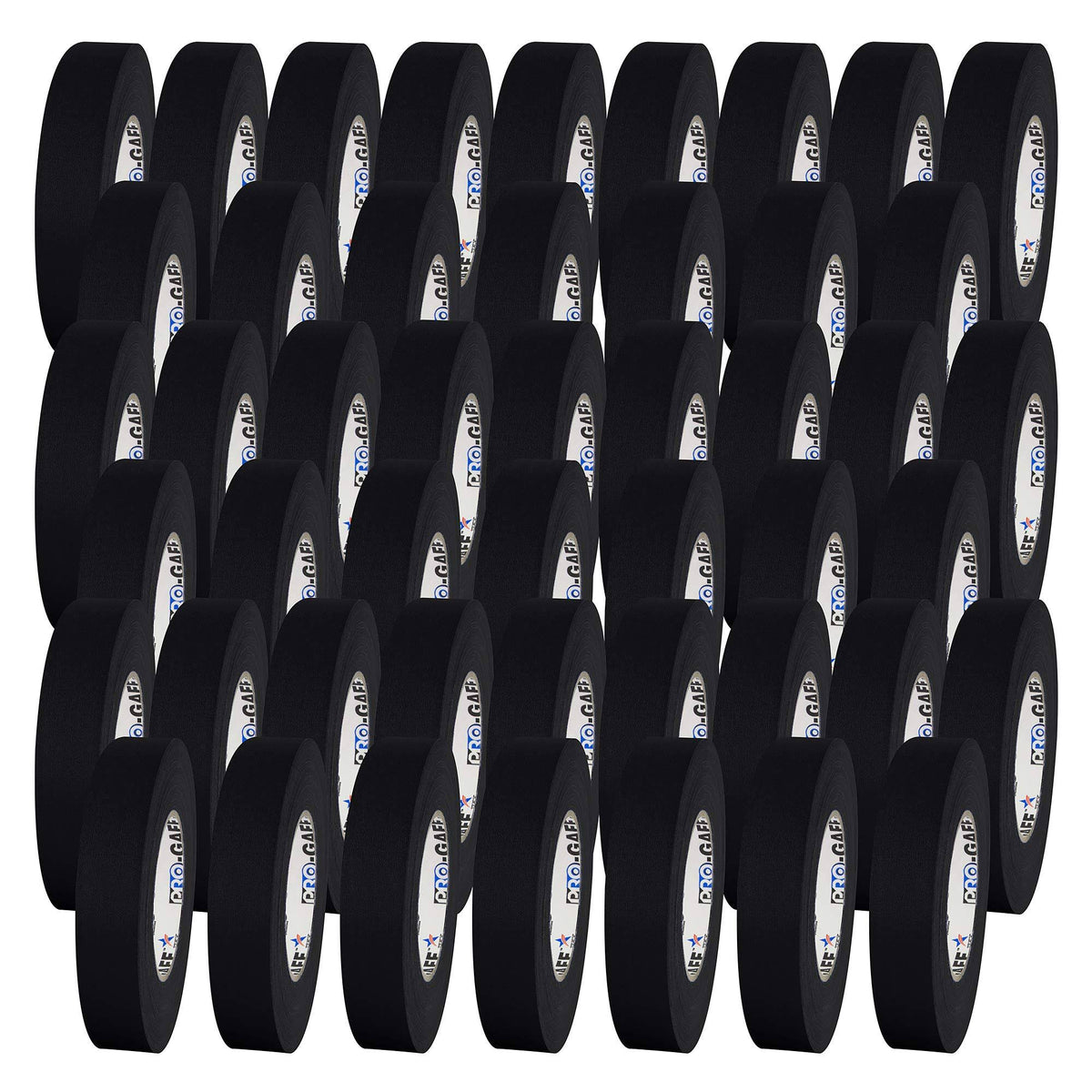 Black Gaffers Tape 1x22 x 55 Yard Roll (Pack of 48) Q746