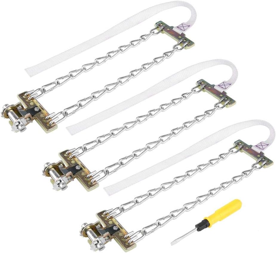 3pcs Clip-on Steel Tire Snow Chain (Large) H32890