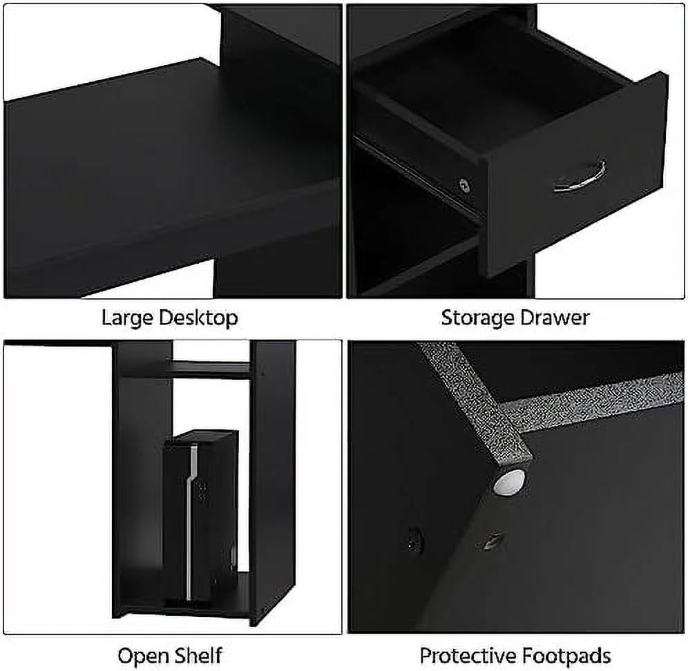47 inch Computer Desk with Drawers and Printer Shelf X529