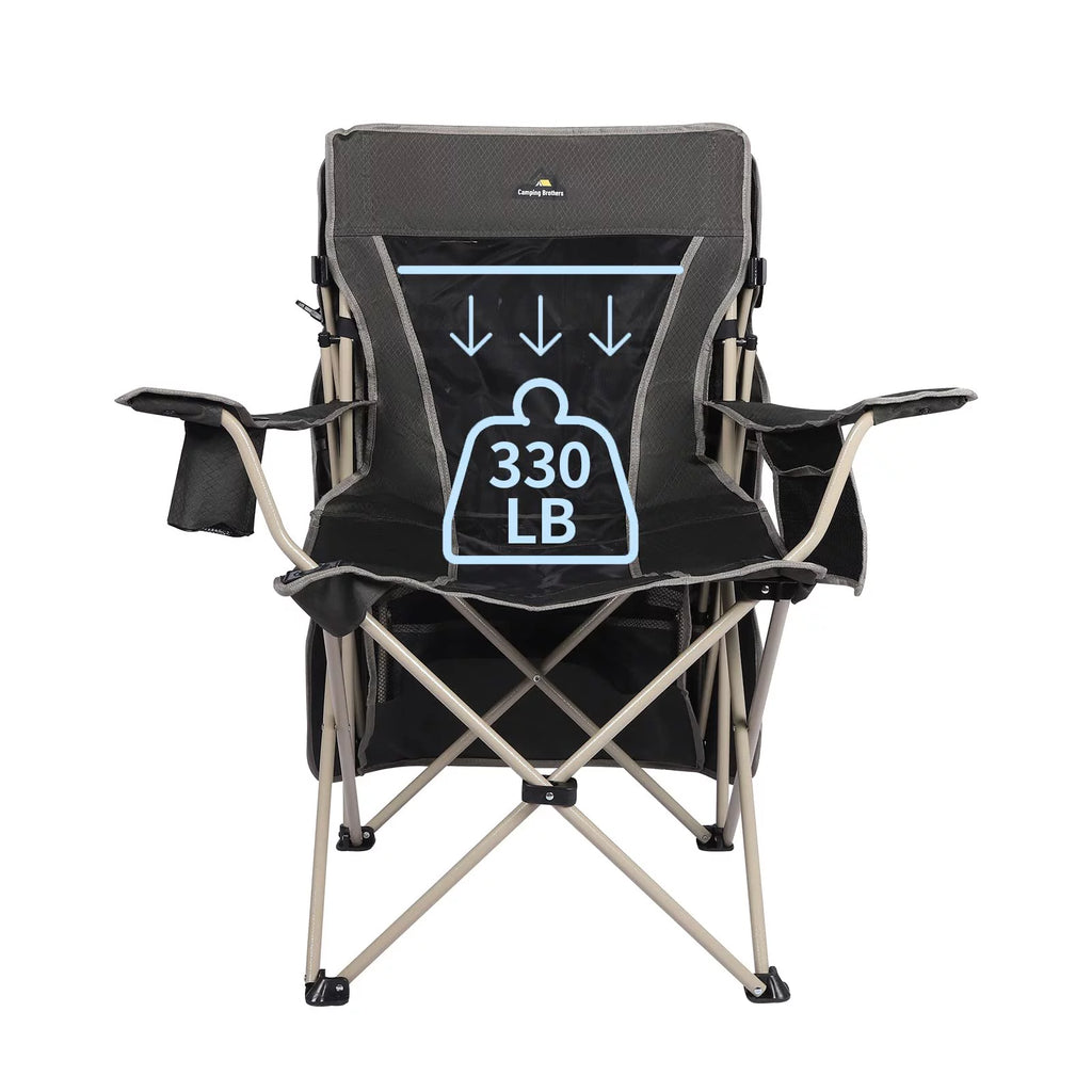 Army Green Folding Camping Chair with Shade Canopy A61733