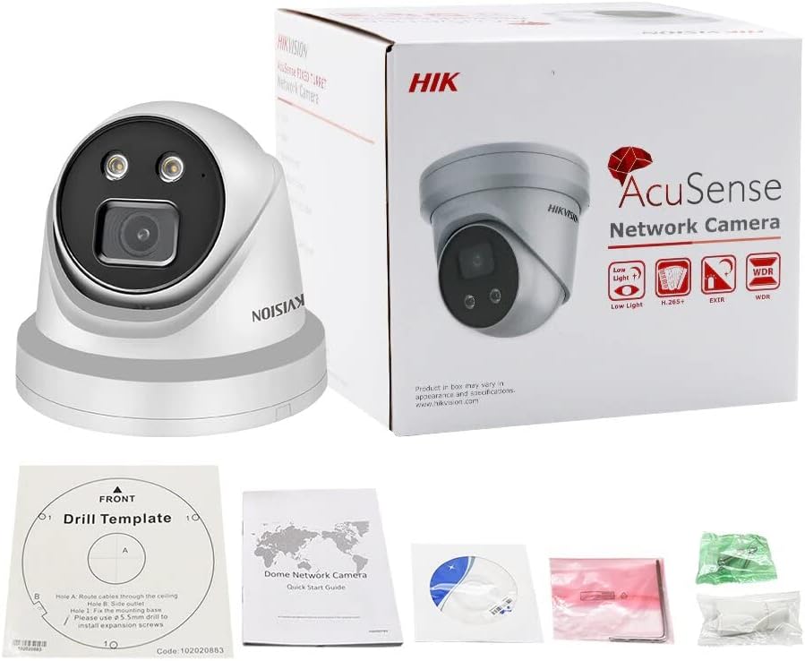 4K 8MP Turret Dome IP Camera 2.8mm PoE IP67 H.265+ N5587