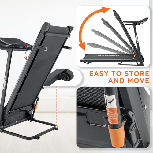 Folding Electric Treadmill with Incline and LED Display R107