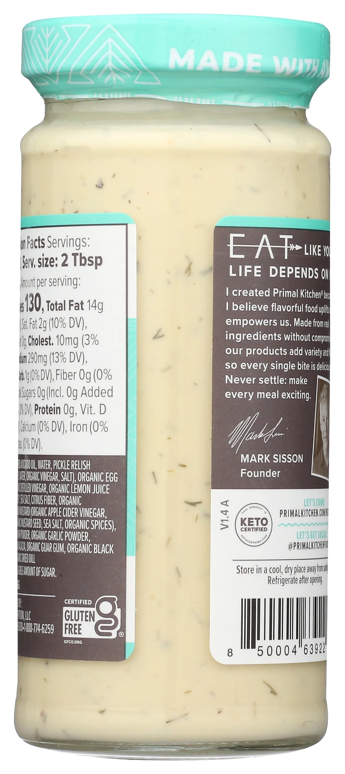 Tartar Sauce With Avocado Oil, 7.5 Ounce, Pack Of 6 P951926