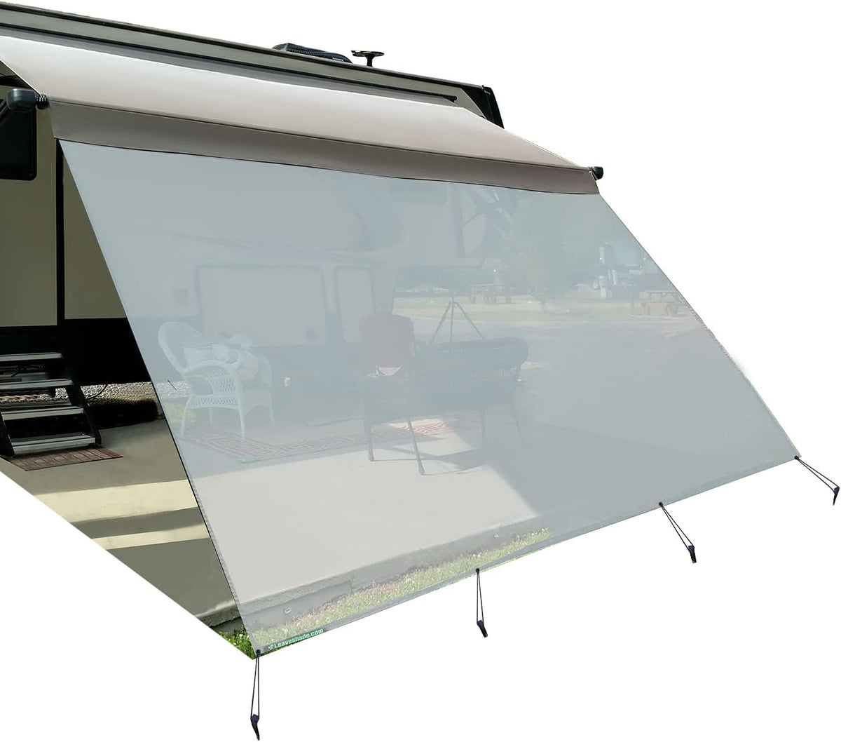 Navy Blue Mesh RV Awning Sunshade Screen Z93950
