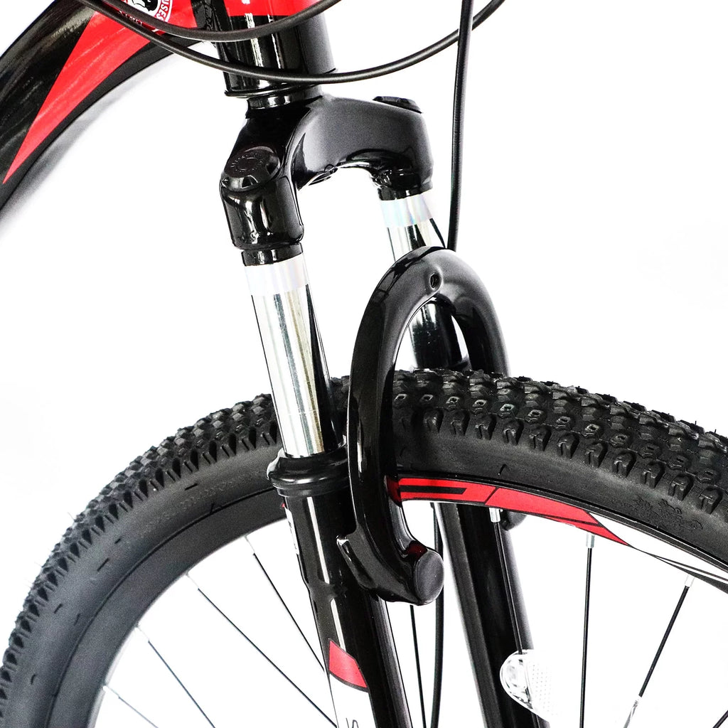 21 Speed 26" Wheel Steel Frame Mountain Bike, Black/Red D752448
