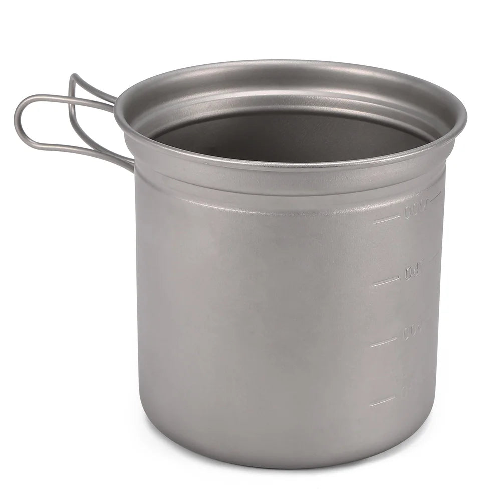Titanium Cookware Set 1000ml 750ml Pot Pan Spoon Set Z568540