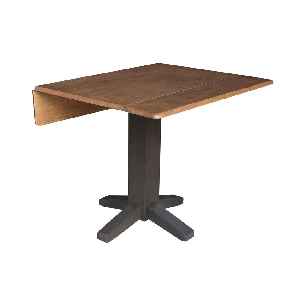 36" Solid Wood Square Dual Drop Leaf Dining Table O500