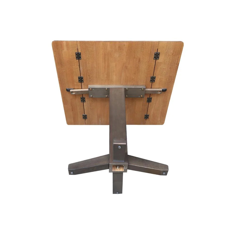 36" Solid Wood Square Dual Drop Leaf Dining Table O500