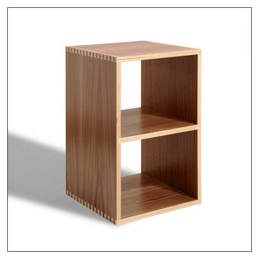 Walnut Cube Unit Bookcase U3110