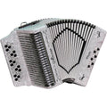 White Accordion with Case and Straps K835095