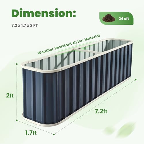 68" x 36" x 24" Galvanized Steel Raised Garden Bed E777723