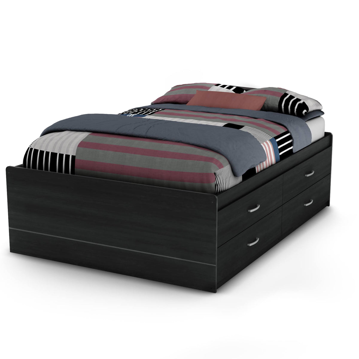 4-Drawer Captain's Bed, Black Onyx, Full X511