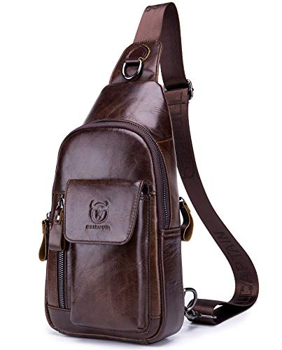 Mens Leather Crossbody Sling Bag Z24756