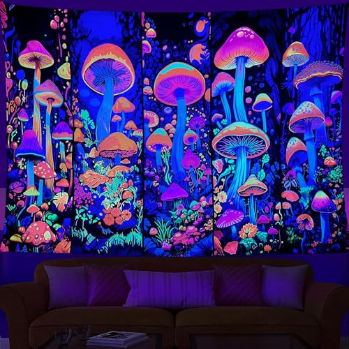 Blacklight UV Reactive Glow in The Dark Tapestry 70" x 90" A608180