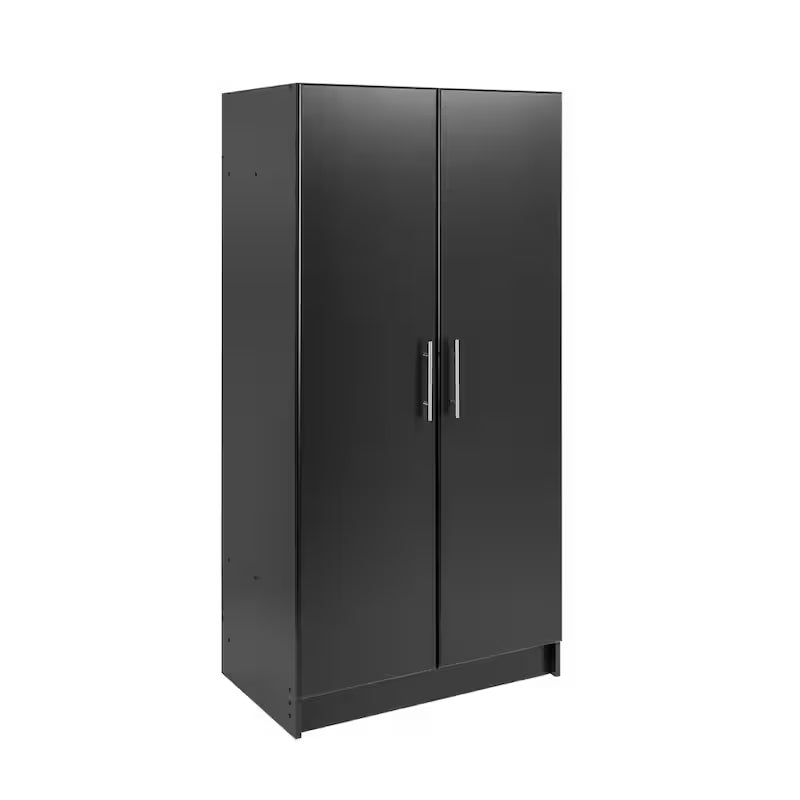 Black Wood Freestanding Garage Cabinet D517
