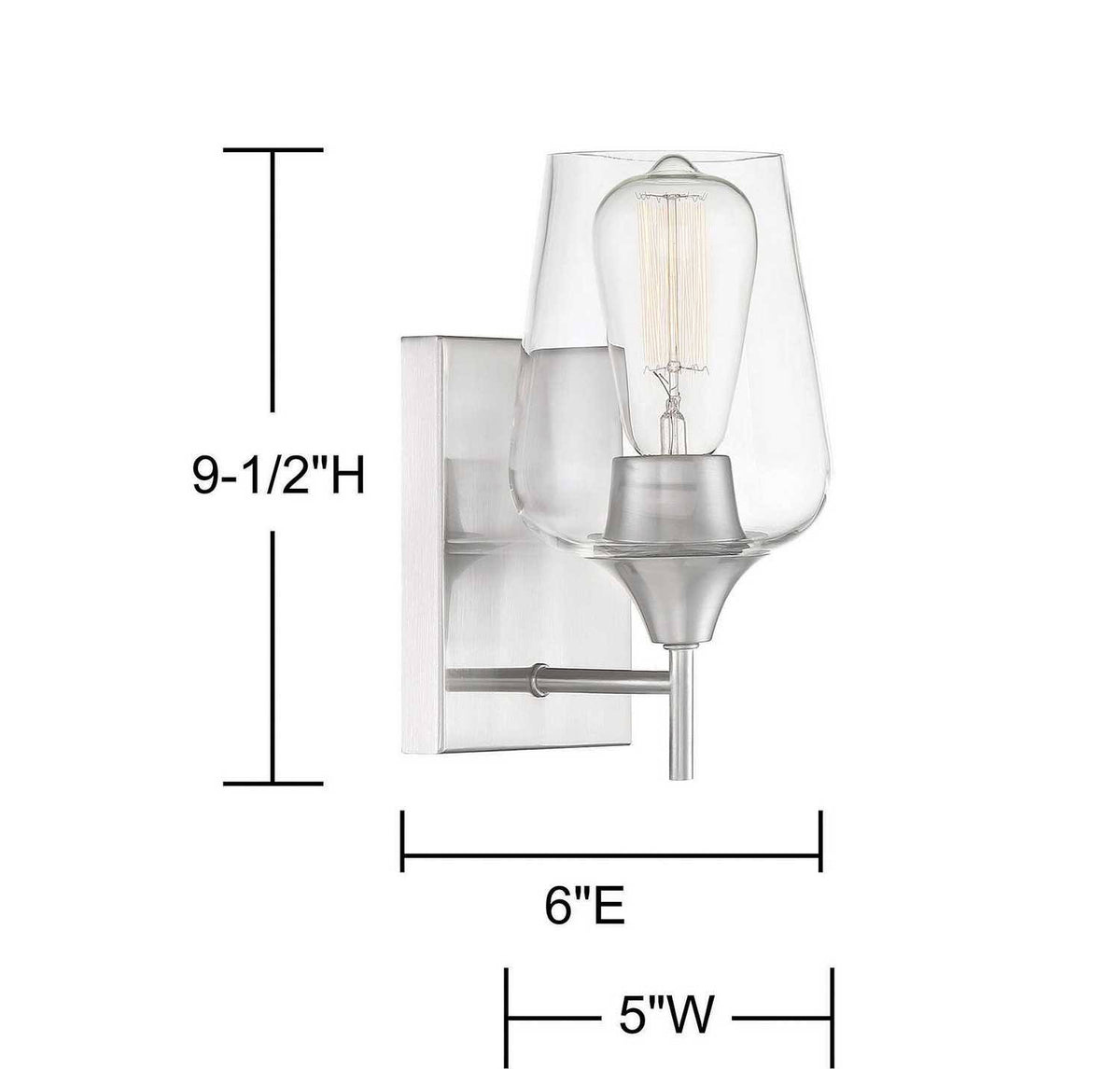 Satin Nickel Sconce W15356