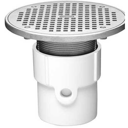 PVC Adjustable Drain with Nickel Grate E47463
